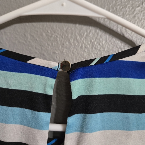 Tommy Hilfiger Blue Striped Trapeze Dress Size 8 - Picture 8 of 16